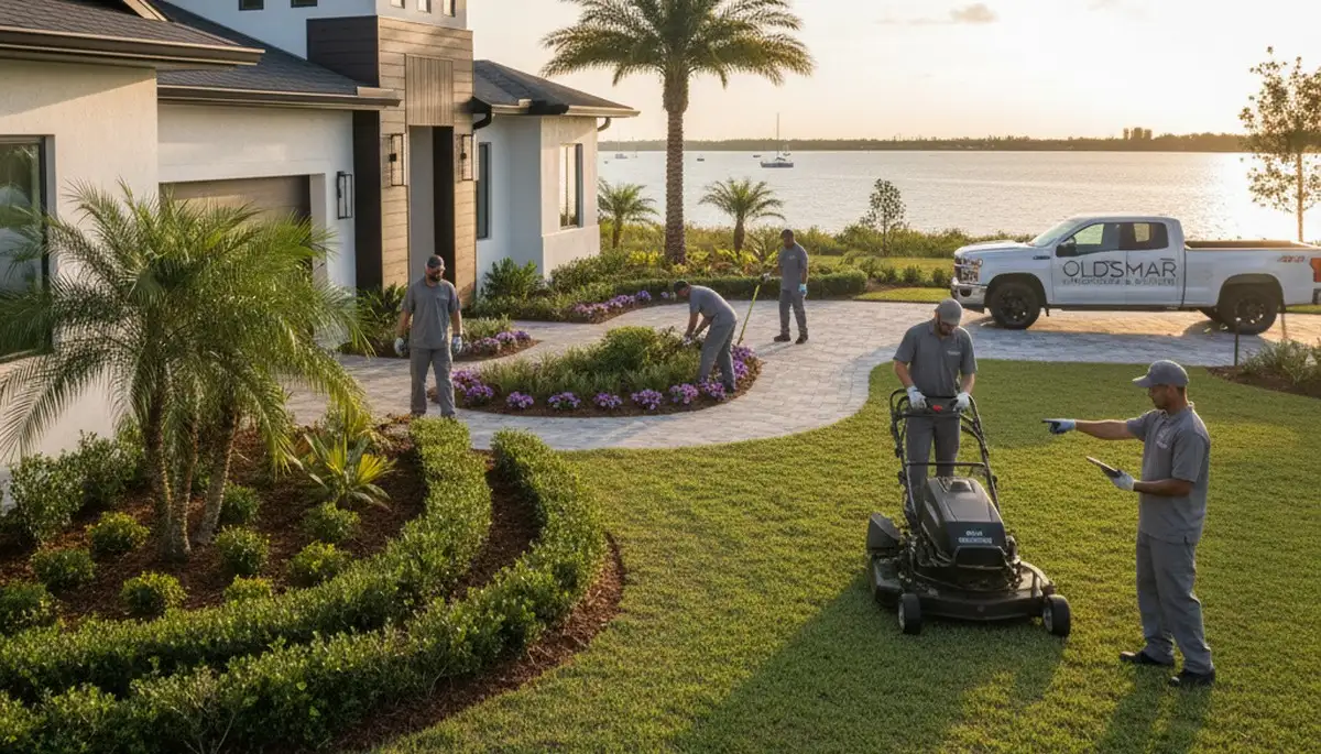 Landscaping team serving Tampa, FL with professional lawn care and outdoor maintenance services